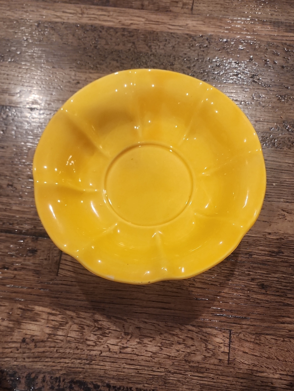 Canary Yellow Ceramic Serving Bowl — Smooth Glazed Finish